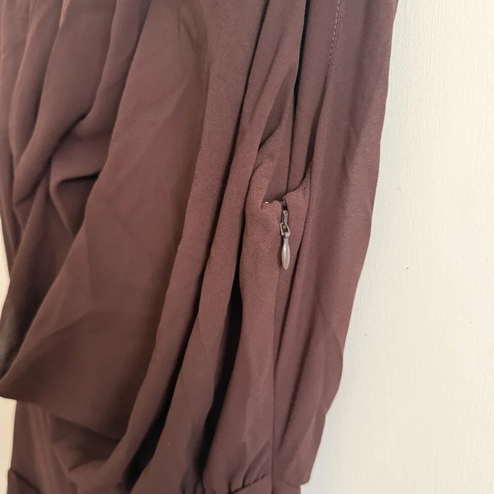 NWT Meshki Orai Chiffon Maxi Dress - Cacao Brown - Picture 7 of 10